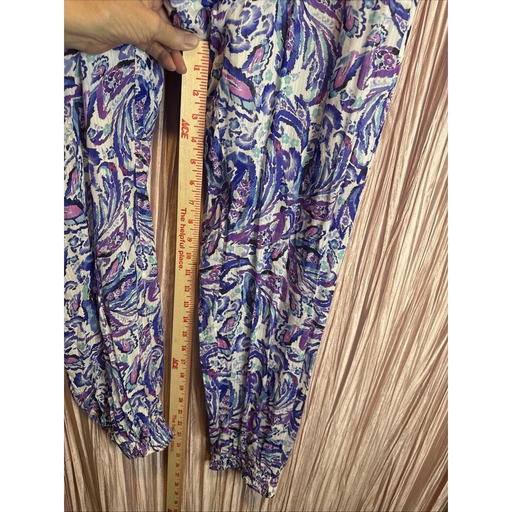 Kathy Ireland Fashion 360 Paradise Pleasure Jumpsuit Paisley Peacock Size 1X - Picture 12 of 16